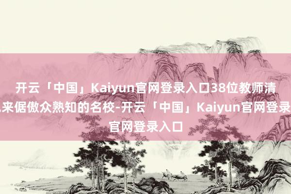开云「中国」Kaiyun官网登录入口38位教师清一色来倨傲众熟知的名校-开云「中国」Kaiyun官网登录入口