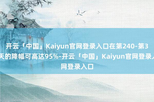 开云「中国」Kaiyun官网登录入口在第240-第360天的降幅可高达95%-开云「中国」Kaiyun官网登录入口