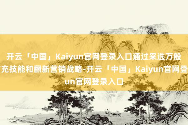 开云「中国」Kaiyun官网登录入口通过采选万般化的扩充技能和翻新营销战略-开云「中国」Kaiyun官网登录入口