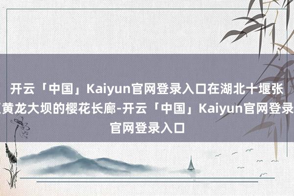 开云「中国」Kaiyun官网登录入口在湖北十堰张湾区黄龙大坝的樱花长廊-开云「中国」Kaiyun官网登录入口
