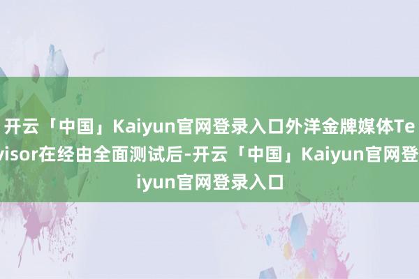 开云「中国」Kaiyun官网登录入口外洋金牌媒体TechAdvisor在经由全面测试后-开云「中国」Kaiyun官网登录入口